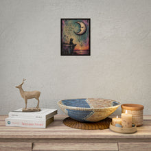 Load image into Gallery viewer, Inspirational Moon & Crow Poster — 'Some nights the weight feels heavier...' Rolled Art Print