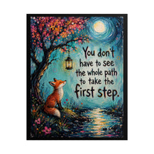 Load image into Gallery viewer, "Take the First Step" Fox Art Print - Inspirational Forest Path Wall Decor