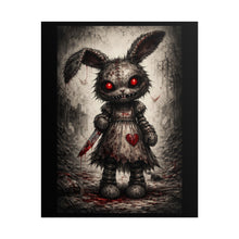 Load image into Gallery viewer, Evil Bunny Poster – Dark Horror Art Rolled Print
