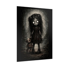 Load image into Gallery viewer, Creepy Doll Poster – Gothic Horror Rolled Art Print