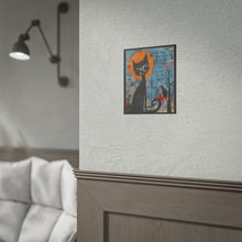Load image into Gallery viewer, Whimsical Cat Art Poster — "The Right Kind of Love" Inspirational Rolled Print