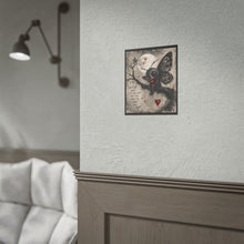 Load image into Gallery viewer, Gothic Moon Moth Poster — "Love isn't loud..." Rolled Art Print