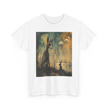 Load image into Gallery viewer, Surreal Forest Rabbit Art Tee — Mystical Woodland Creature Graphic Shirt