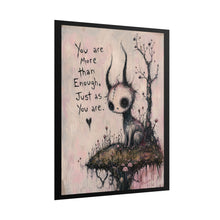 Load image into Gallery viewer, "You Are More Than Enough" Self-Love Wall Art | Spooky Horned Creature Print