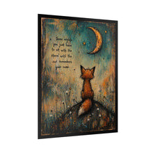 Load image into Gallery viewer, Fox Moon Art Poster — "Some nights you just have to sit with the stars" Rolled Wall Art
