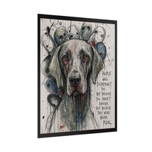Load image into Gallery viewer, Rolled Poster — Emotional Dog Art Print with Quote: “People Will Disappoint You”