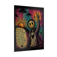 Load image into Gallery viewer, Rolled Poster — "Choose to Be Positive" Smiley Peace Art Print