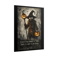 Load image into Gallery viewer, Halloween Scarecrow Poster - “Even In The Darkest Of Times, There Is Light To Be Found” Rolled Art Print
