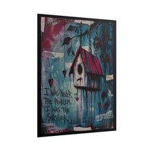Load image into Gallery viewer, Rolled Poster - 'I Was The Survivor' Birdhouse Art Print (Grunge, Moody Wall Decor)