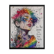 Load image into Gallery viewer, "Being Your Truth" Pride Wall Art | LGBTQ+ Courage Portrait Print
