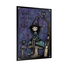 Load image into Gallery viewer, Weird Isn’t a Flaw—It’s a Feature Rolled Poster — Gothic Witch Cat Art Print
