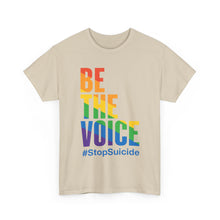 Load image into Gallery viewer, Be The Voice #StopSuicide LGBTQ Gay Pride T-Shirt - Size S - 5XL