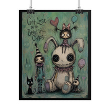 Load image into Gallery viewer, Get Lost in Beautiful Chaos Rolled Poster — Gothic Whimsical Bunny Fantasy Wall Art