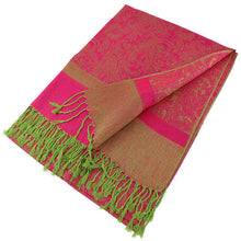 Load image into Gallery viewer, Light Paisley Pashmina Scarf Shawls 018