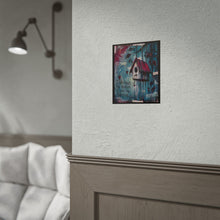 Load image into Gallery viewer, Rolled Poster - 'I Was The Survivor' Birdhouse Art Print (Grunge, Moody Wall Decor)