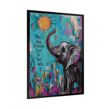 Load image into Gallery viewer, Elephant Affirmation Rolled Poster — "You Are Enough Just As You Are"
