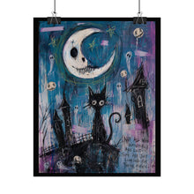 Load image into Gallery viewer, Not All Who Wander Are Lost Some Are Just Looking for Their Magic Rolled Poster — Gothic Whimsical Moonlit Fantasy Wall Art