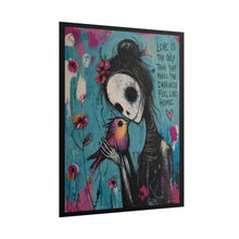 Load image into Gallery viewer, Rolled Poster - Gothic Love Art Print with 'Love Is The Only Thing That Makes The Darkness Feel Like Home'