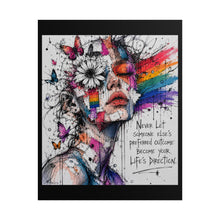 Load image into Gallery viewer, "Your Life's Direction" Pride Art | Fine Line Sketch Large Daisy Eye Poster