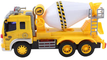 Load image into Gallery viewer, Friction Powered Cement Mixer Truck Toy With Lights And Sound