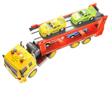 Load image into Gallery viewer, 1:16 2-In-1 Friction Powered Transporter Truck With Lights And Sounds