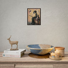 Load image into Gallery viewer, Rolled Poster — Gothic Cute Fishing Boy Art Print (Dark Whimsical Wall Decor)