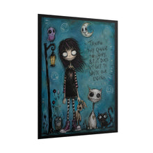 Load image into Gallery viewer, Trauma May Change My Story but It Does Not Get to Write Our Ending Rolled Poster — Gothic Inspirational Fantasy Wall Art