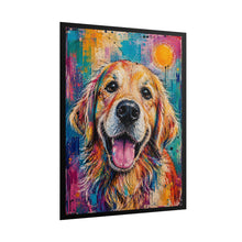 Load image into Gallery viewer, Vibrant Happy Golden Retriever Poster - Colorful Dog Lover Wall Decor
