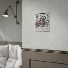 Load image into Gallery viewer, Octopus Art Poster – "Love Isn’t a Pie to Be Split" Inspirational Ocean Print