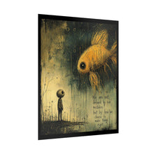 Load image into Gallery viewer, Surreal Goldfish Art Poster – "We Are Not Defined by Our Mistakes" Inspirational Wall Art