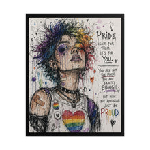 Load image into Gallery viewer, "You Are Exactly Enough" Pride Wall Art | Rainbow Heart Tank Top Poster