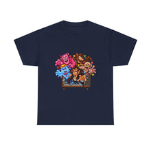 Load image into Gallery viewer, Monster Cereal T-Shirt — Colorful Cartoon Monsters Popping Out of TV Graphic Tee