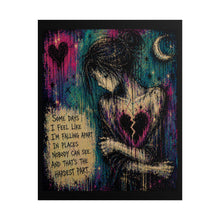 Load image into Gallery viewer, Falling Apart in Silence Rolled Poster — Moody Expressionist Art Print