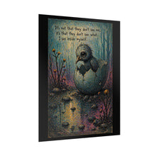 Load image into Gallery viewer, Rolled Poster — 'I See Inside Myself' Moody Fantasy Chick Hatching Art Print