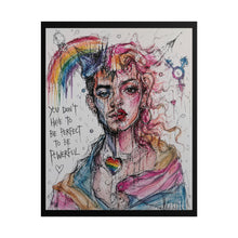 Load image into Gallery viewer, "Perfect To Be Powerful" Pride Wall Art | Trans & Non-Binary Identity Print