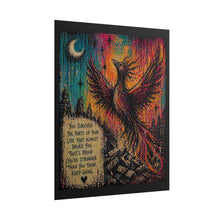 Load image into Gallery viewer, Rolled Poster - Phoenix Rising Inspirational Quote Wall Art