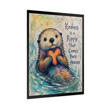 Load image into Gallery viewer, Otter “Kindness Is a Ripple” Poster — Cute Inspirational Wall Art