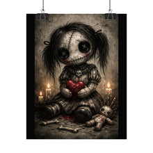 Load image into Gallery viewer, Gothic Voodoo Doll Poster – Creepy Cute Horror Art Print