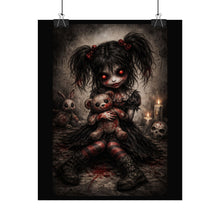 Load image into Gallery viewer, Creepy Doll Horror Poster – Gothic Dark Art Rolled Wall Print