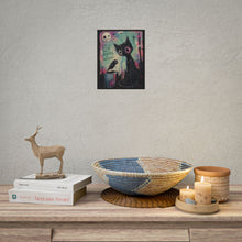 Load image into Gallery viewer, Gothic Cat Art Poster – "Life Is Not Long, Make It Beautiful or Meaningful" Rolled Wall Art