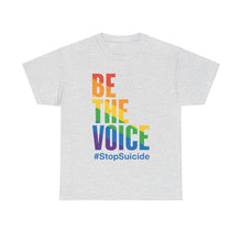 Load image into Gallery viewer, Be The Voice #StopSuicide LGBTQ Gay Pride T-Shirt - Size S - 5XL