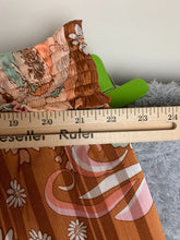 Load image into Gallery viewer, Ryegrass Skirt Womens 3X Brown AOP Flower Layered Smoked Boho Peasant Plus Lady