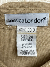 Load image into Gallery viewer, Jessica London 2 Piece Set Womens Shirt 24 Skirt 26 Lagenlook Linen Plus Ladies