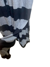 Load image into Gallery viewer, Caslon Dress Womens Large Black Gray Drawstring 100% Rayon Maxi Lagenlook