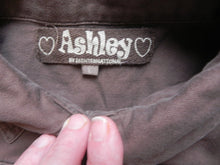 Load image into Gallery viewer, Ashley Jacket Womens Large Snap Button Studded Flap Pockets Shacket Utility Lady