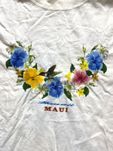 Load image into Gallery viewer, Champion Shirt Womens Extra Large White Flower MAUI Hawaii Athletic Nature Lady