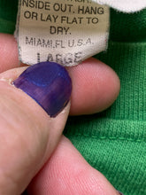 Load image into Gallery viewer, VTG Mask Shirt Womens Large Green Abstract Face Shapes Artsy Oversized 70s 80s