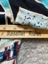 Load image into Gallery viewer, Original Use Shirt Adult Medium Patriotic Button Up AOP Polaroid Beach Mens