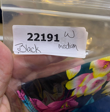 Load image into Gallery viewer, Hilo Hattie Dress Womens Medium Black Teal Floral Hawaiian Tropical Midi