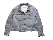 Load image into Gallery viewer, Cupcakes & Cashmere Jacket Womens Extra Large Raw Hem Button Up Collared Ladies